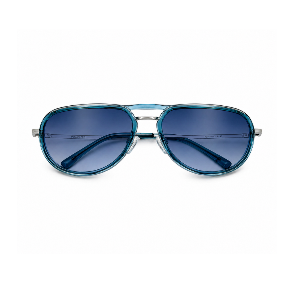 Blue Frame Aviator Classic UV Protection Sunglasses for Men and Women