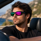 Green and Pink Dual Tone Trendy Sunglasses for Men and Women