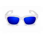 Crystal White Blue Cat Eye Funky Sunglasses for Women