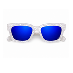 Crystal White Blue Cat Eye Funky Sunglasses for Women