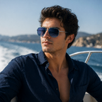 Blue Frame Aviator Classic UV Protection Sunglasses for Men and Women