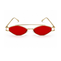 Red Hexagonal Trendy Sunglasses for Men and Women