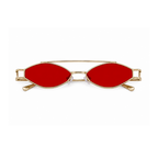 Red Hexagonal Trendy Sunglasses for Men and Women