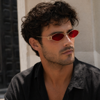 Red Hexagonal Trendy Sunglasses for Men and Women