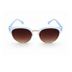 White and Brown Cat-Eye Funky Sunglasses for Women
