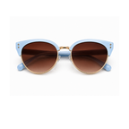 White and Brown Cat-Eye Funky Sunglasses for Women