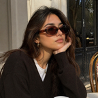 Brown Oval Trendy  Sunglasses for Women