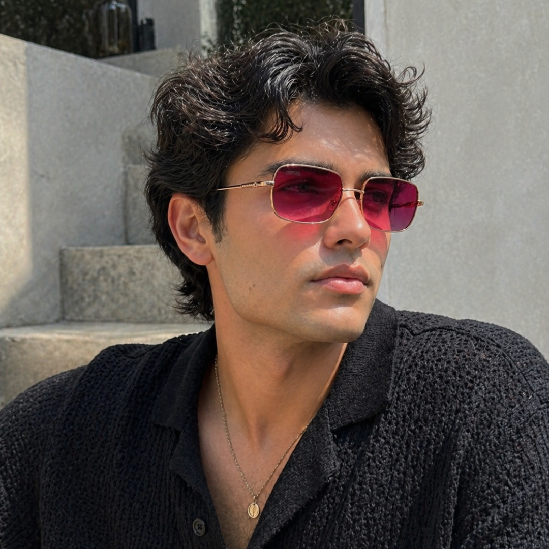 Pink Square Trendy UV Protection Sunglasses for Men and Women
