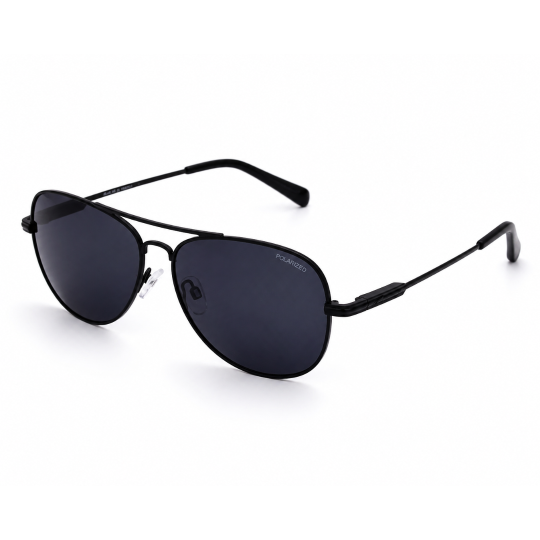 Black Aviator Trendy Polarized Sunglasses for Men