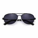 Black Aviator Trendy Polarized Sunglasses for Men