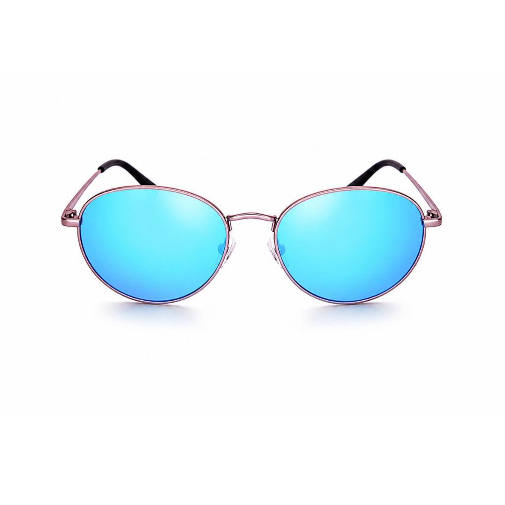 Blue Round Trendy UV Protection Sunglasses for Men and Women
