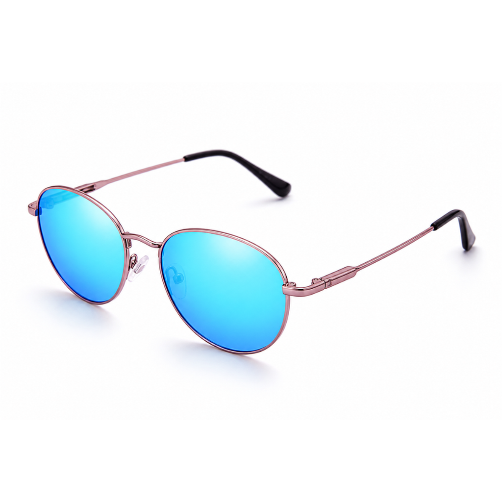 Blue Round Trendy UV Protection Sunglasses for Men and Women