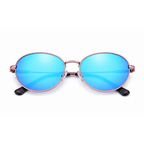 Blue Round Trendy UV Protection Sunglasses for Men and Women