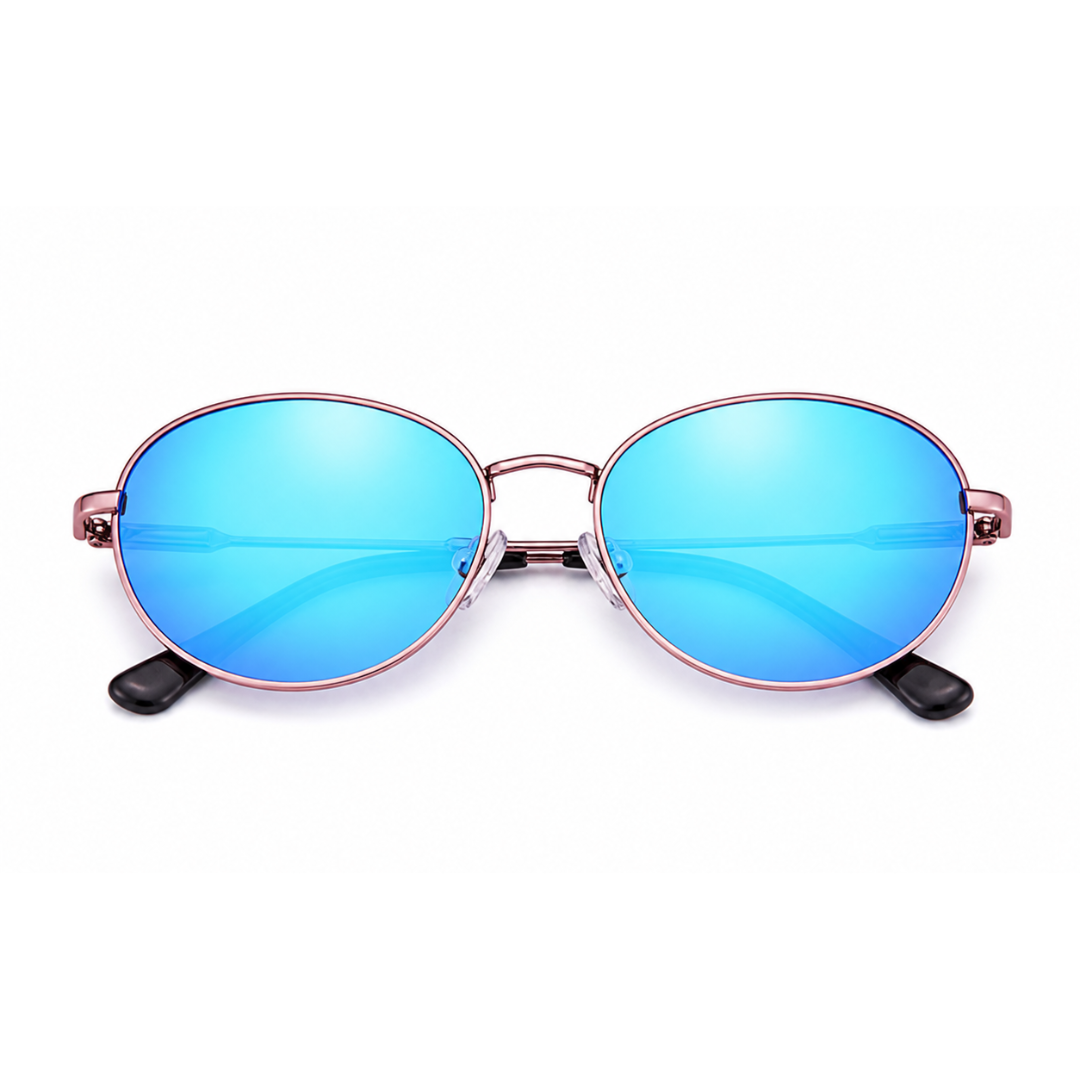 Blue Round Trendy UV Protection Sunglasses for Men and Women
