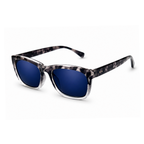 Blue Leopard Square Trendy Sunglasses for Men and women