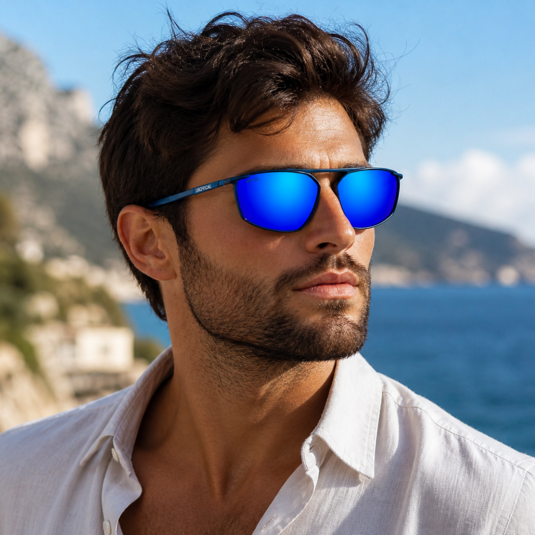 Blue Wayfarer Trendy UV Protection Sunglasses for Men