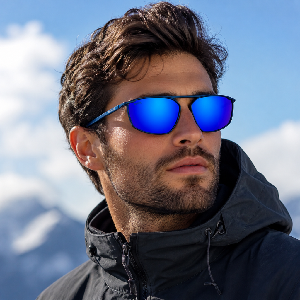Blue Wayfarer Trendy UV Protection Sunglasses for Men