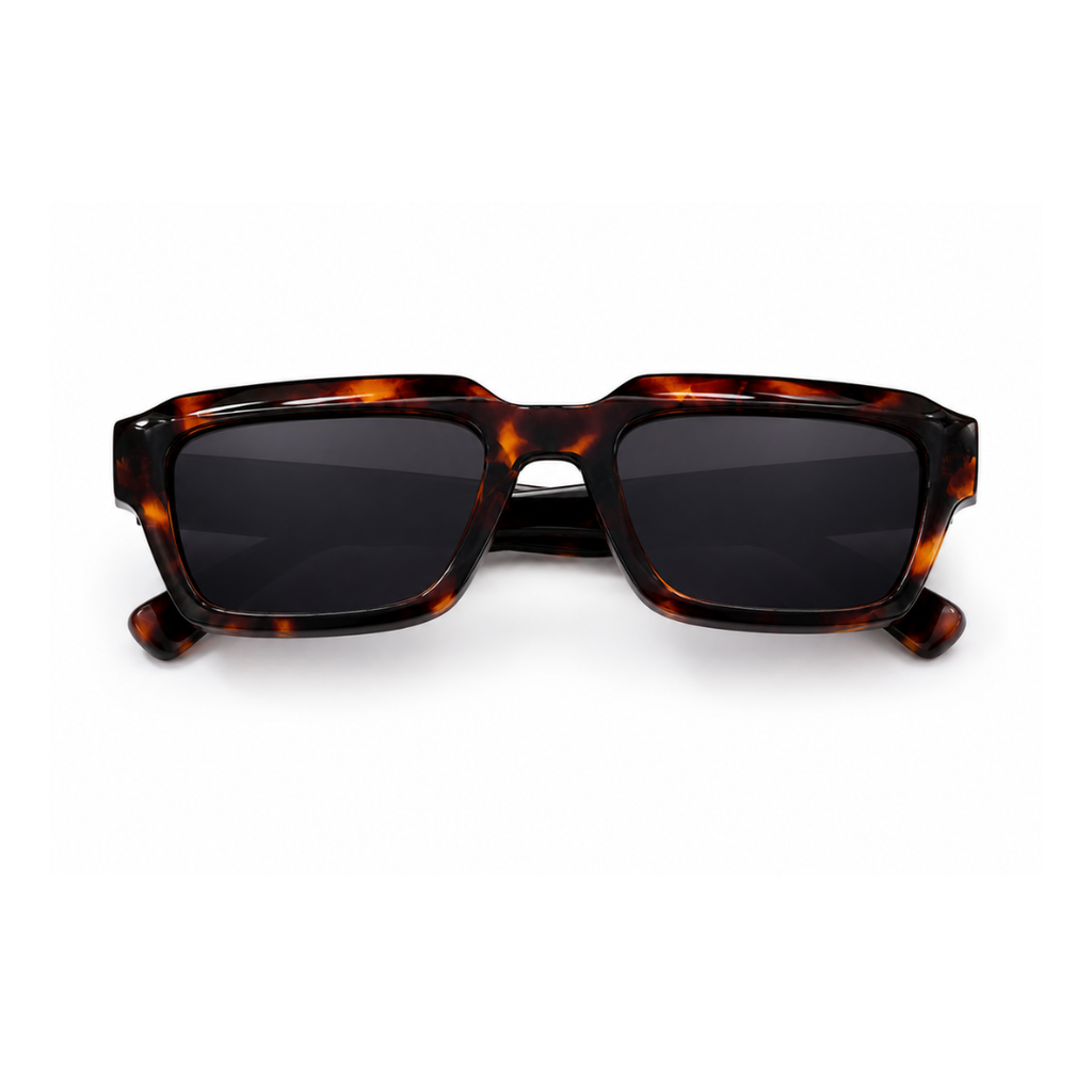 Brown Leopard Square Trendy UV Protection Sunglasses for Men