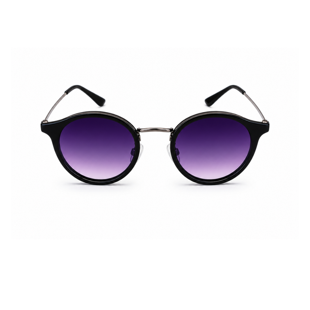 Black Round Trendy UV Protection Sunglasses for Men and Women