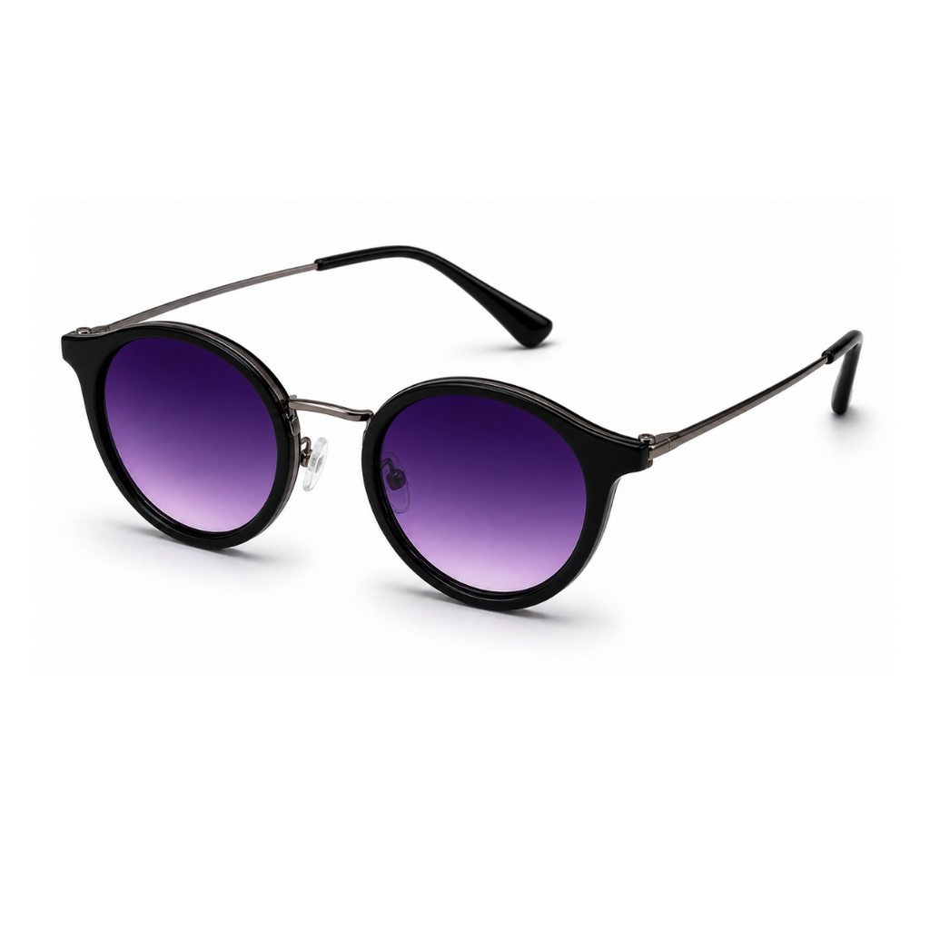 Black Round Trendy UV Protection Sunglasses for Men and Women