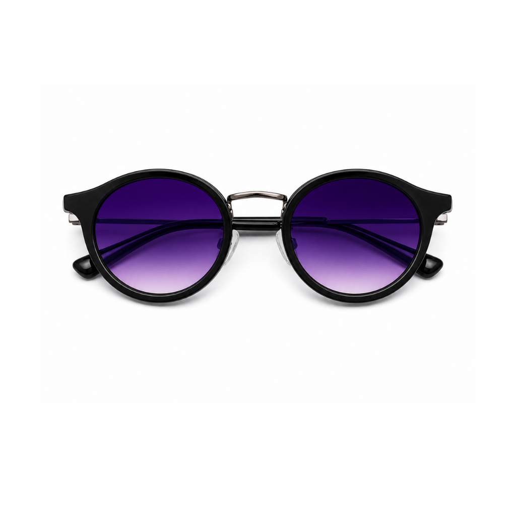 Black Round Trendy UV Protection Sunglasses for Men and Women