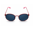 Black Maroon Round Trendy Polarized Sunglasses for Men and Women