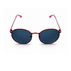 Black Maroon Round Trendy Polarized Sunglasses for Men and Women