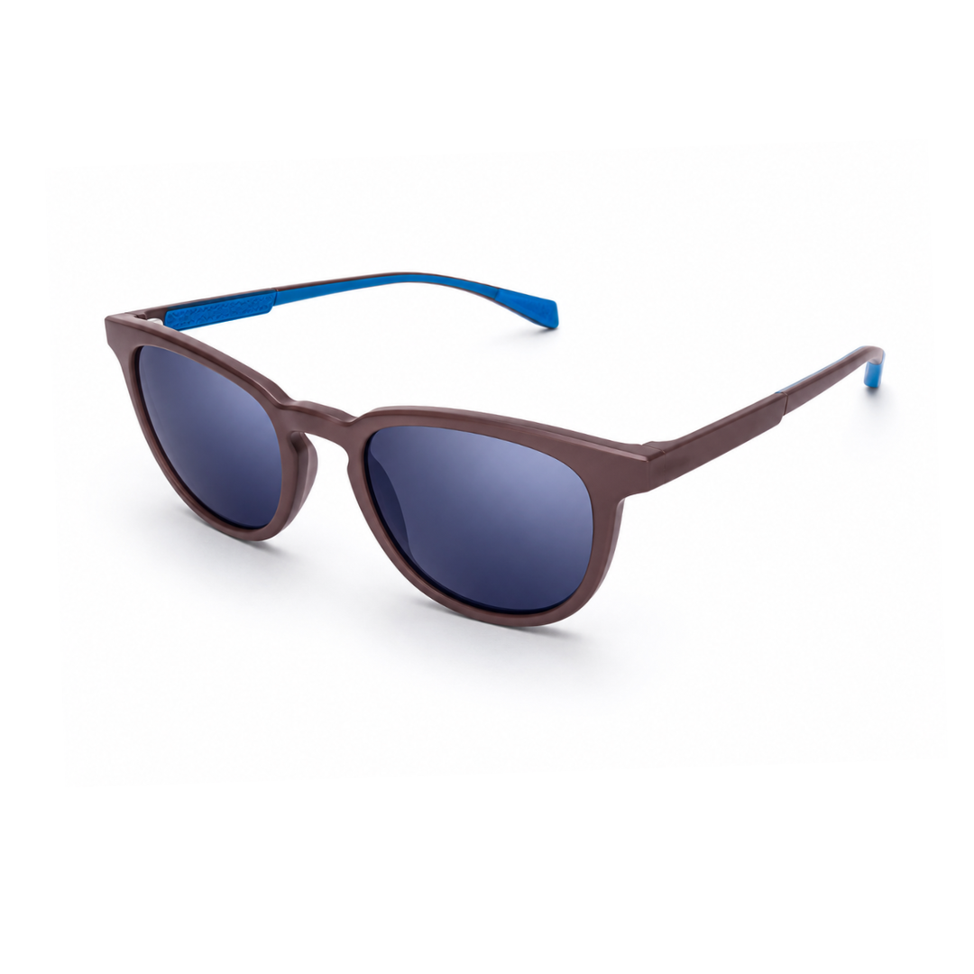 Blue Round Trendy Polarized Sunglasses for Men and Women