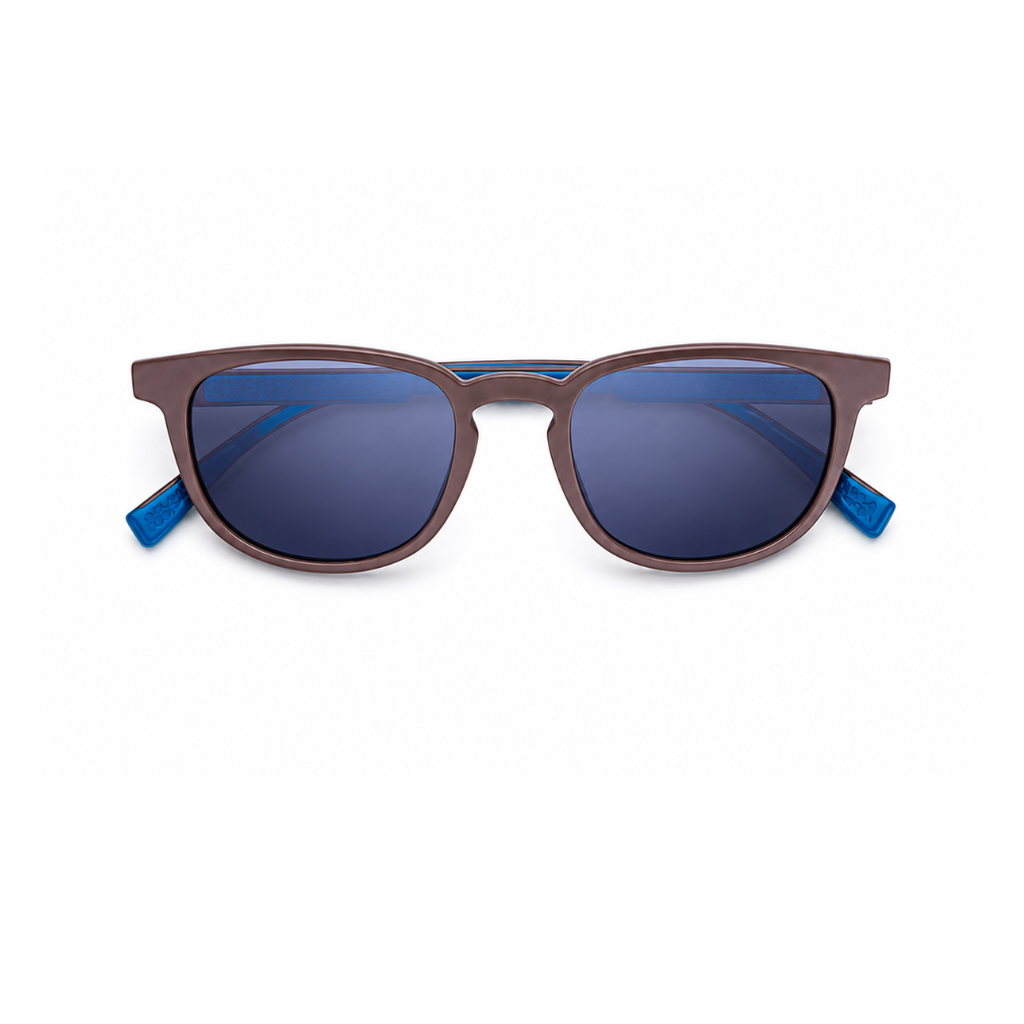 Blue Round Trendy Polarized Sunglasses for Men and Women