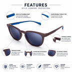 Blue Round Trendy Polarized Sunglasses for Men and Women