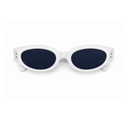 White Black Oval Trendy UV Protection Sunglasses for Men and Women