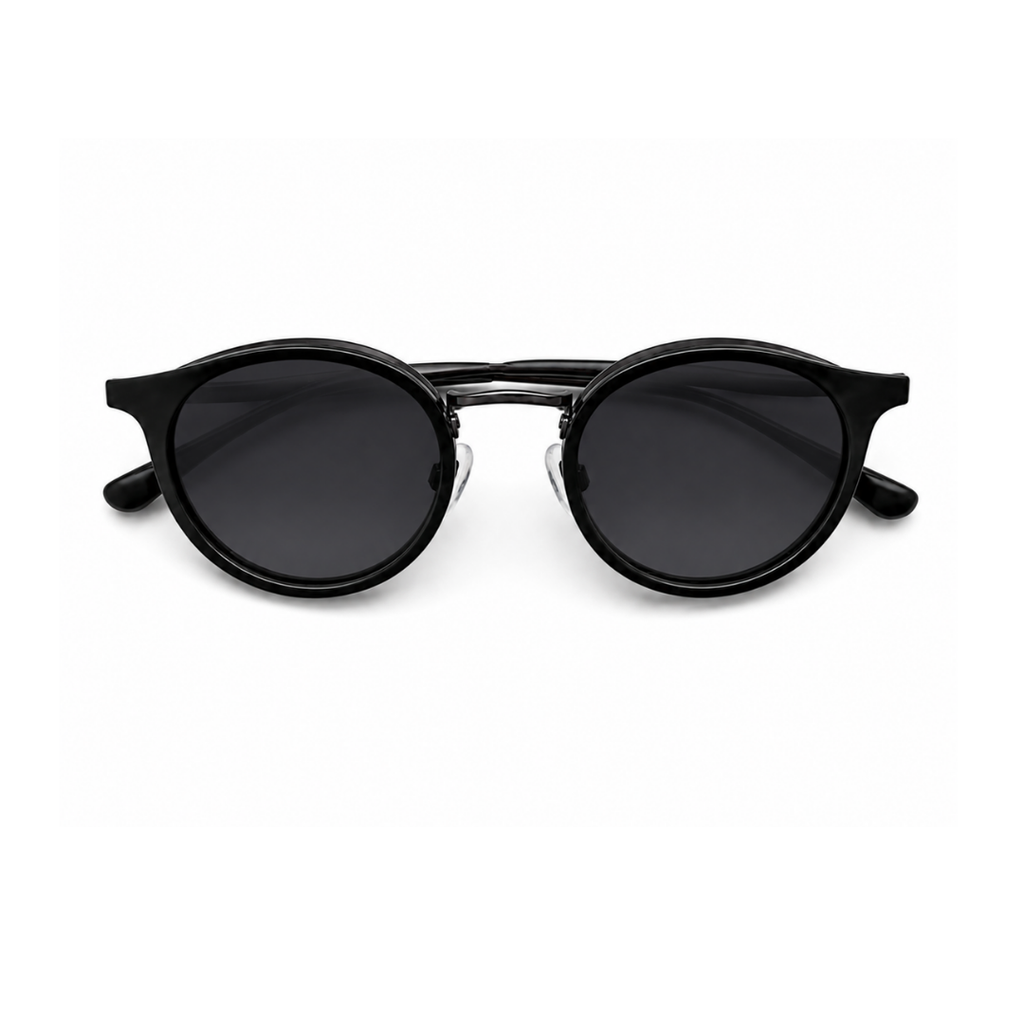 Black Round Trendy Polarized Sunglasses for Men and Women