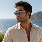 Gold Frame Oval Classic UV Protection Sunglasses for Men