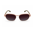 Rose Gold Rectangle Trendy Polarized Sunglasses for Women