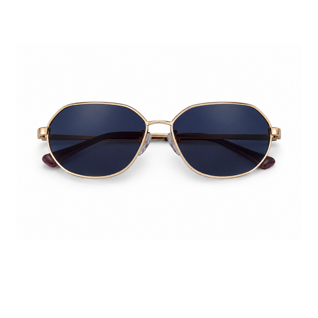 Black Gold Hexagon Classic UV Protection Sunglasses for Men and Women
