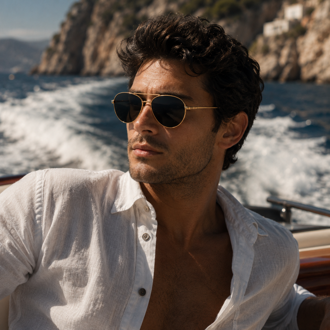 Gold Frame Aviator Classic UV Protection Sunglasses for Men and Women