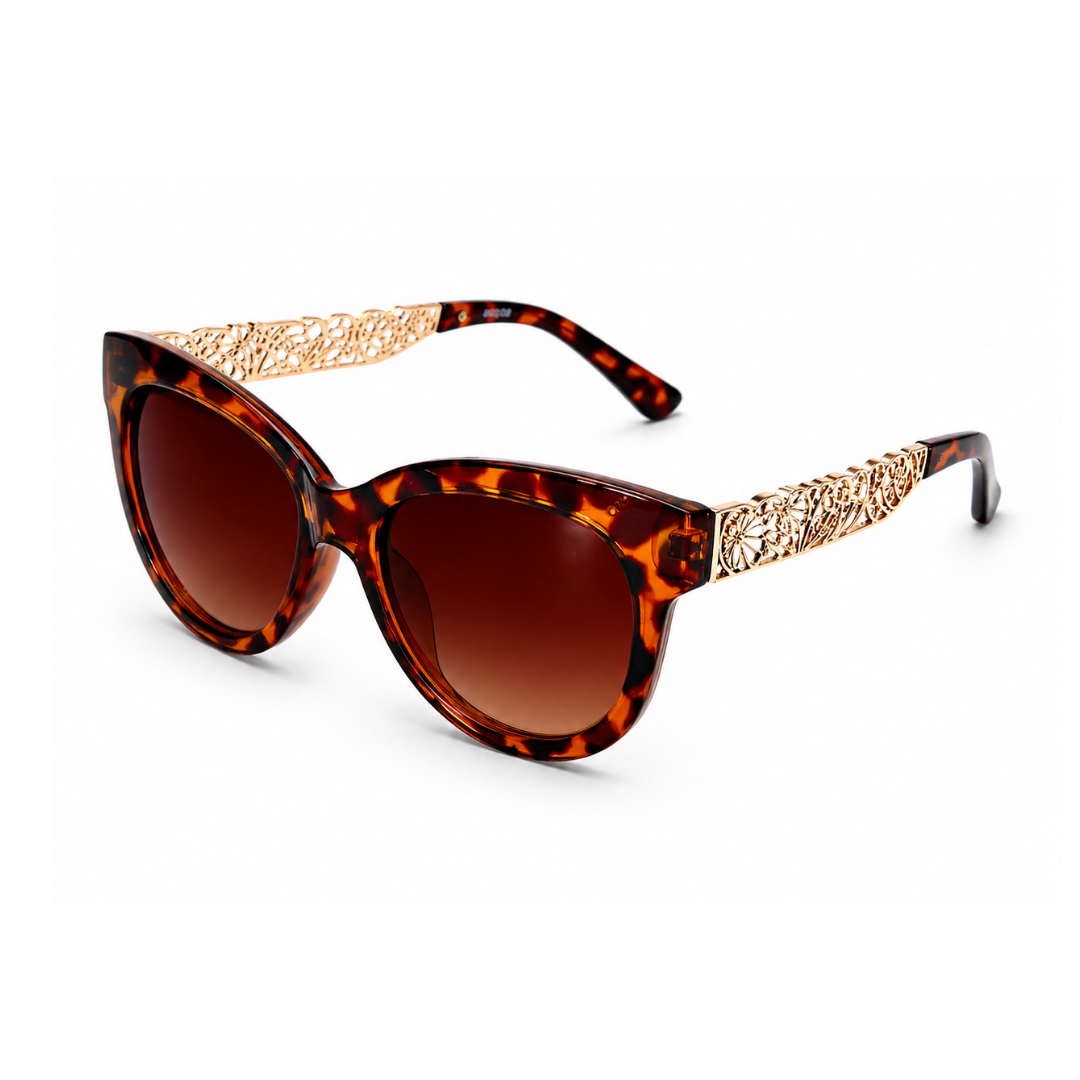 Brown Rectangle Trendy Sunglasses for Women