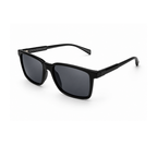 Black Rectangle Trendy Polarized Sunglasses for Men