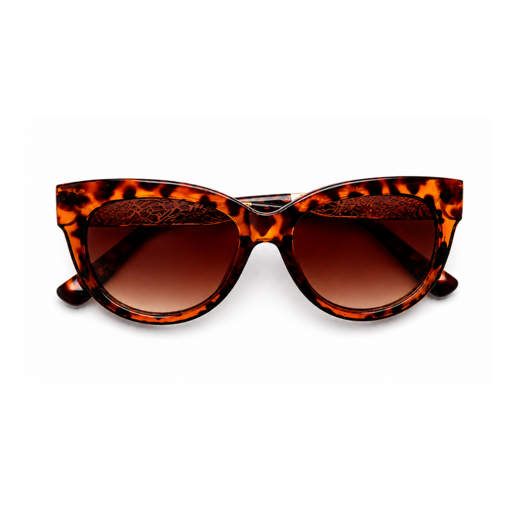 Brown Rectangle Trendy Sunglasses for Women