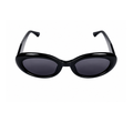 Black Oval Trendy Polarized Sunglasses for Men and Women