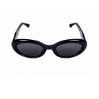 Black Oval Trendy Polarized Sunglasses for Men and Women