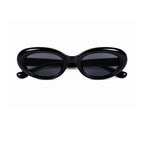 Black Oval Trendy Polarized Sunglasses for Men and Women