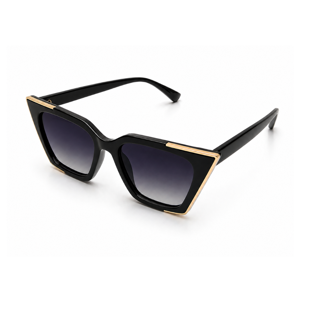 Black Cat-Eye Funky Sunglasses for Women