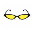 Black Yellow Cat Eye Funky Sunglasses for Men and Women