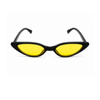 Black Yellow Cat Eye Funky Sunglasses for Men and Women