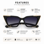 Black Cat-Eye Funky Sunglasses for Women