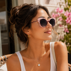 Blush Eclipse Round Cat-Eye Sunglasses for Women | Premium Fashion Eyewear