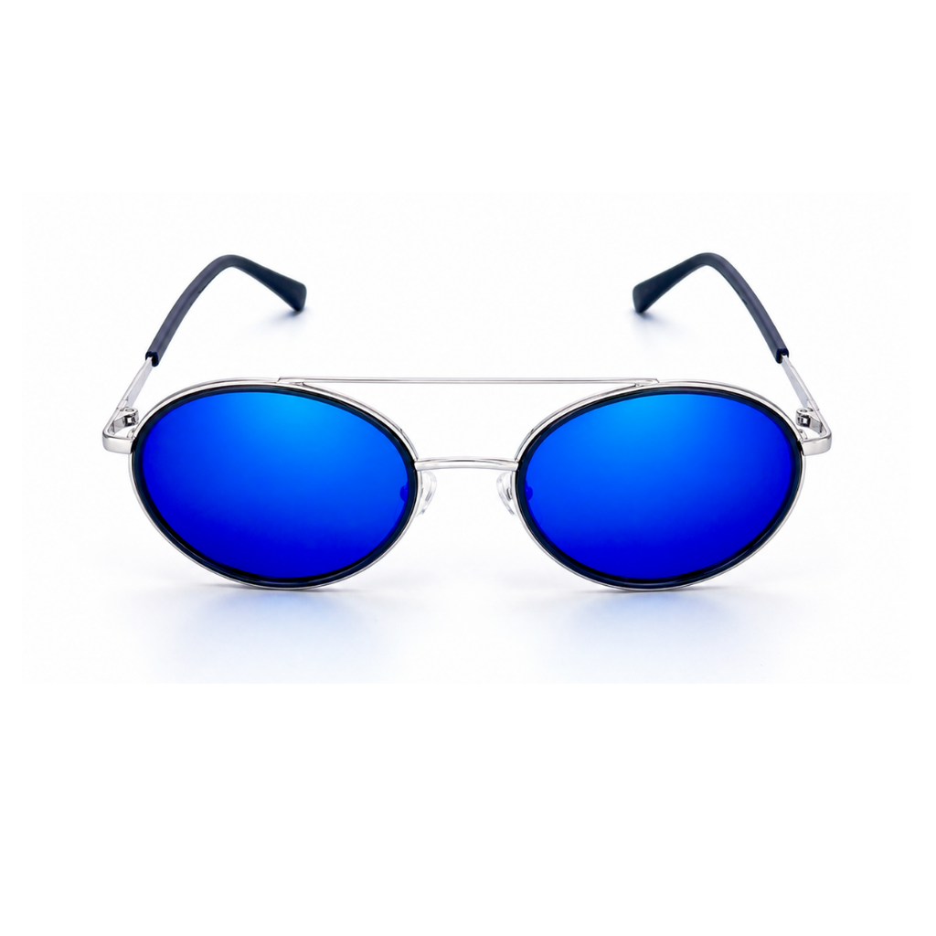 Blue Round Trendy Sunglasses for Men and Women