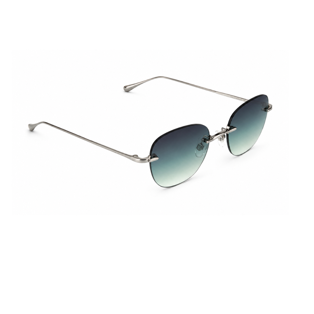Azure Edge Rimless Sunglasses Unisex