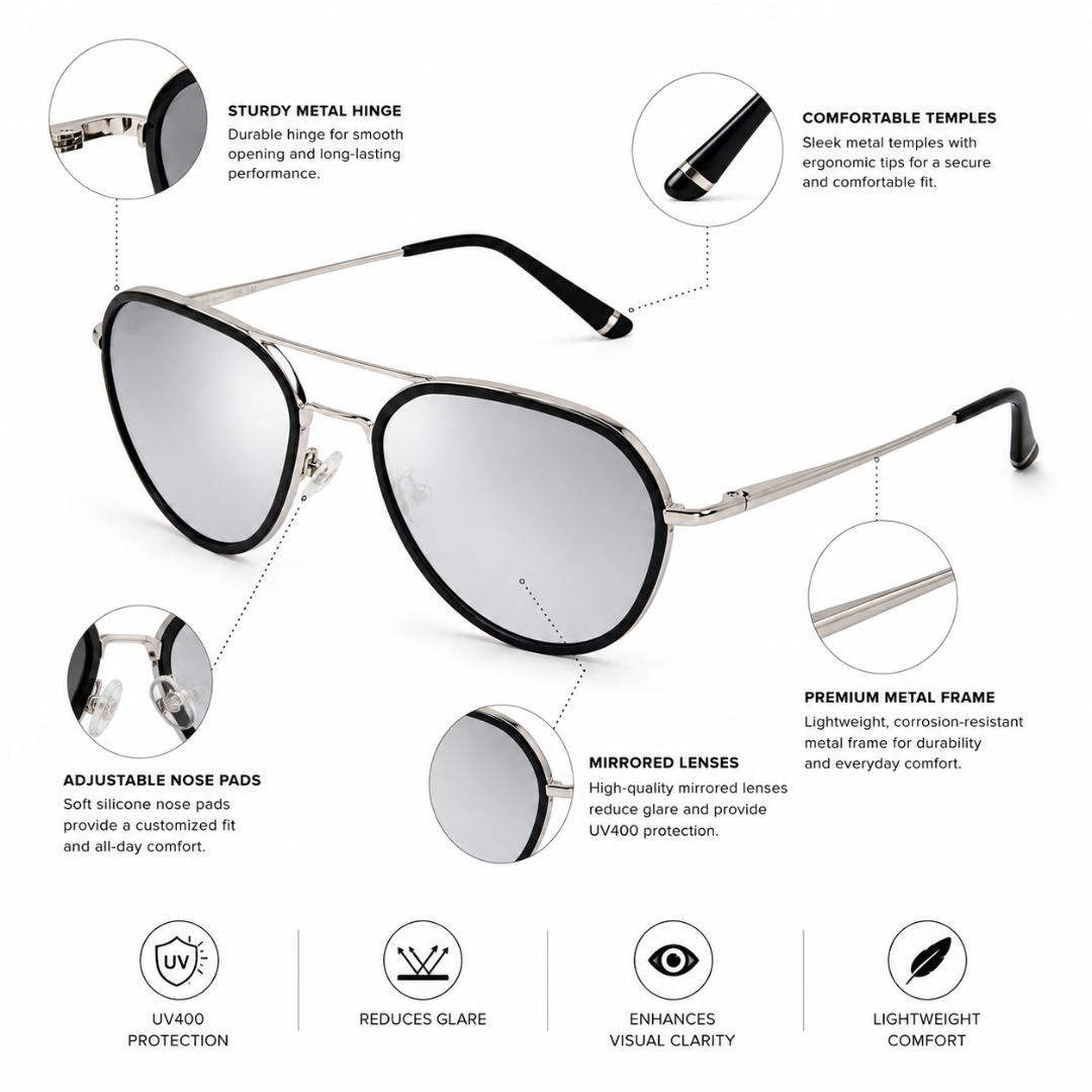 Silver Phantom Sunglasses